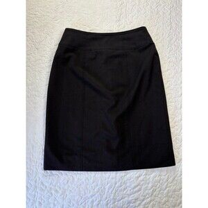 Worthington Black Back Zip Straight Business Skirt size 4